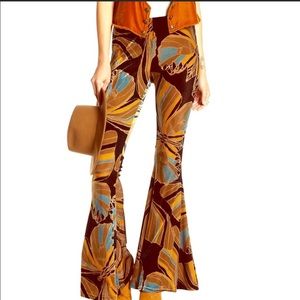 Free People Float Away Velvet Flare Pants